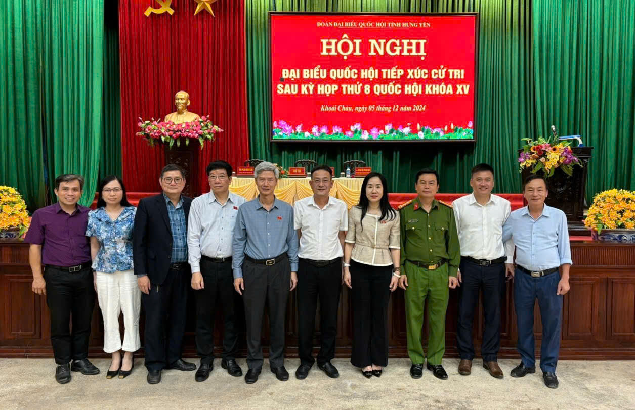 Đoàn đại biểu Quốc hội tỉnh tiếp xúc cử tri tại huyện Khoái Châu