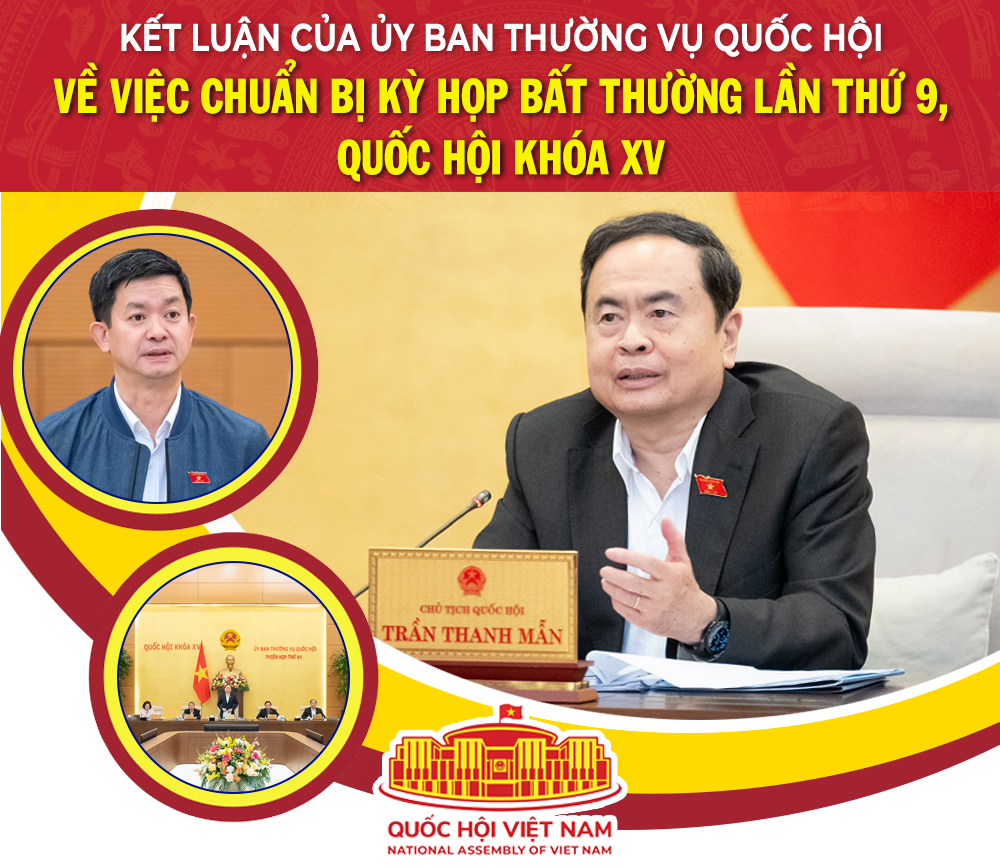 Kết luận của Ủy ban Thường vụ Quốc hội về việc chuẩn bị Kỳ họp bất thường lần thứ 9, Quốc hội khóa XV