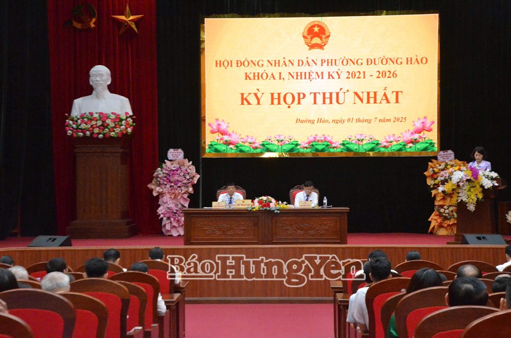 HĐND phường Đường Hào tổ chức kỳ họp thứ nhất khóa I, nhiệm kỳ 2021 - 2026