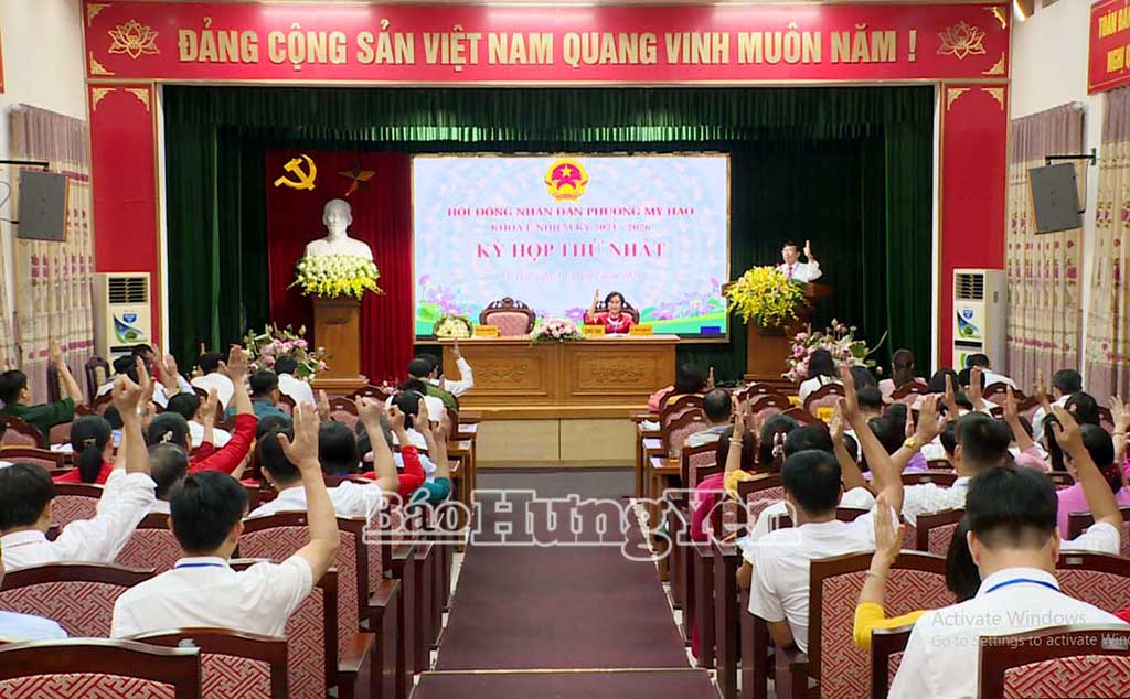HĐND phường Mỹ Hào tổ chức kỳ họp thứ nhất khóa I, nhiệm kỳ 2021 – 2026