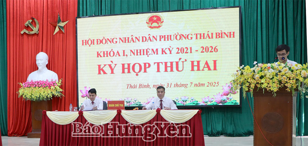 HĐND phường Thái Bình tổ chức kỳ họp thứ hai