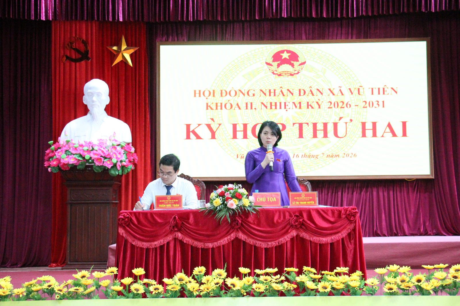 HĐND xã Vũ Tiên tổ chức Kỳ họp thứ Hai HĐND xã khoá II nhiệm kỳ 2026-2031