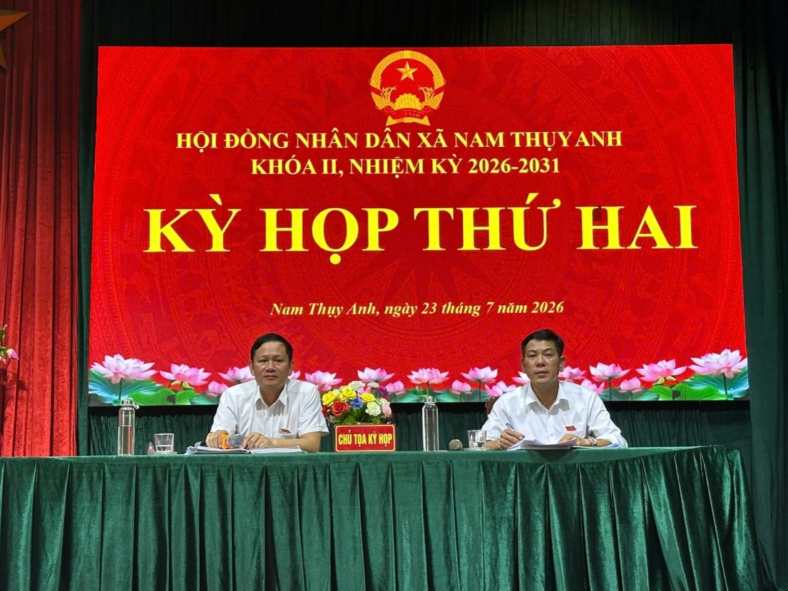 Kỳ họp thứ 2 (Kỳ họp thường lệ giữa năm 2026) HĐND xã Nam Thụy Anh khóa II, nhiệm kỳ 2026-2031 xem xét, quyết định nhiều nội dung quan trọng