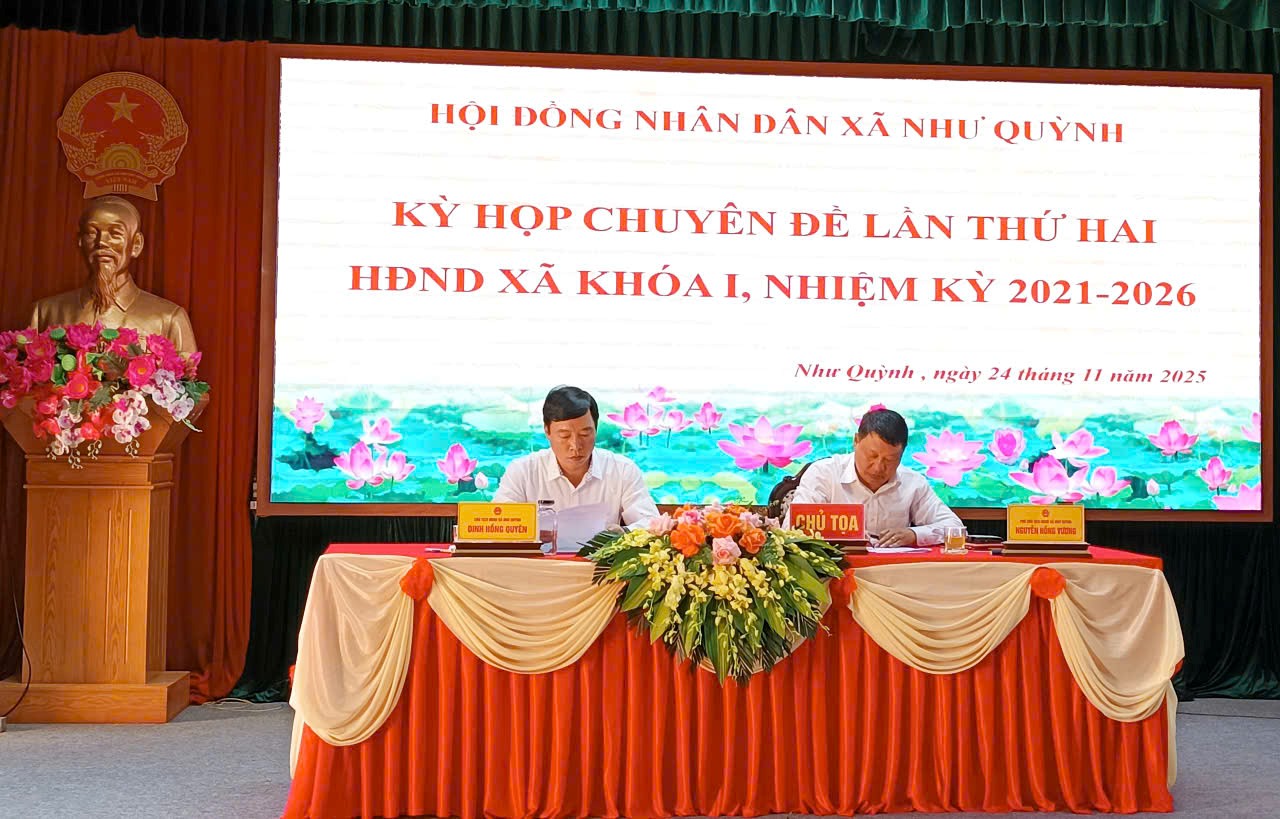 HĐND xã Như Quỳnh tổ chức kỳ họp chuyên đề (Kỳ họp lần thứ Hai) HĐND xã khóa I, nhiệm kỳ 2021 - 2026