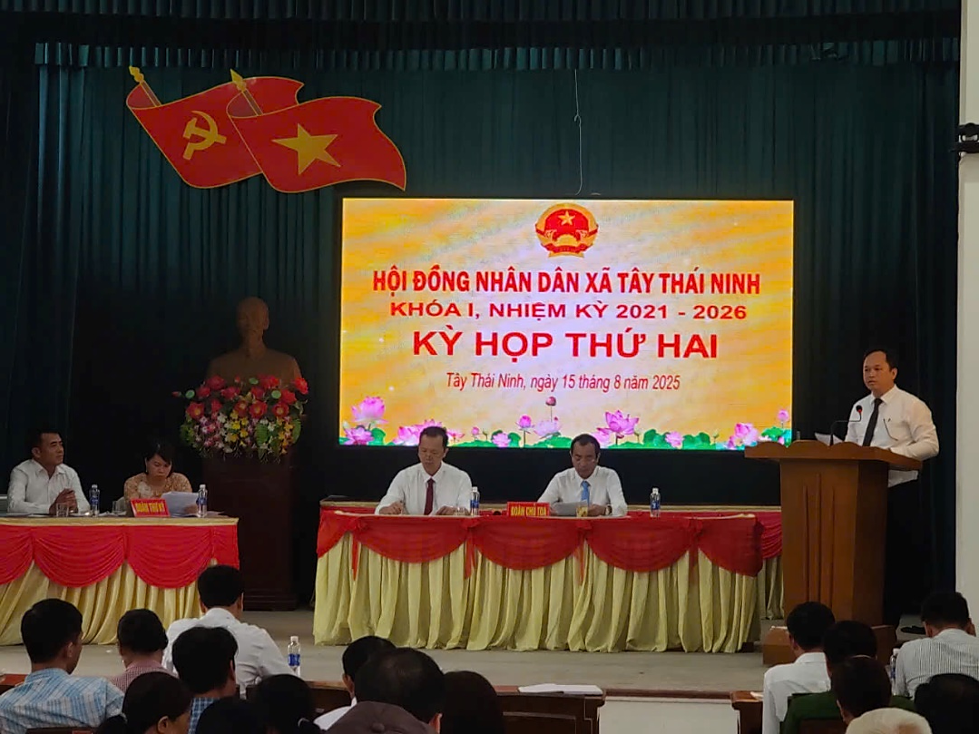 HĐND xã Tây Thái Ninh khóa I, nhiệm kỳ 2021-2026 tổ chức Kỳ họp thứ Hai