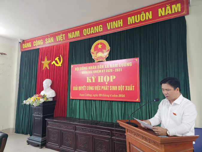 HĐND xã Nam Cường tổ chức kỳ họp giải quyết công việc phát sinh đột xuất