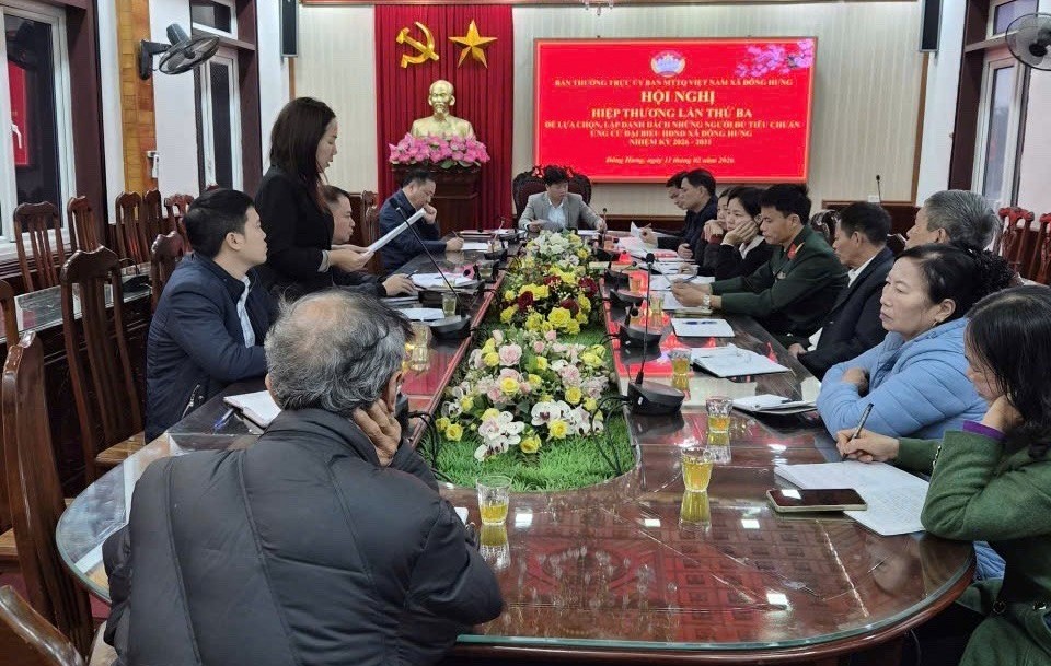 Ban Thường trực Ủy ban MTTQ xã Đông Hưng tổ chức hiệp thương lần thứ 3