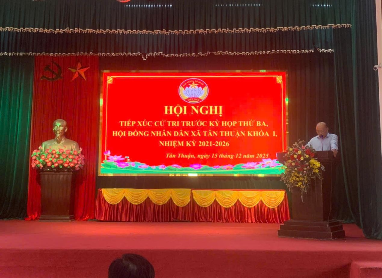 HĐND xã Tân Thuận tổ chức tiếp xúc cử tri trước kỳ họp thứ Ba, HĐND xã khoá I, nhiệm kỳ 2021-2026