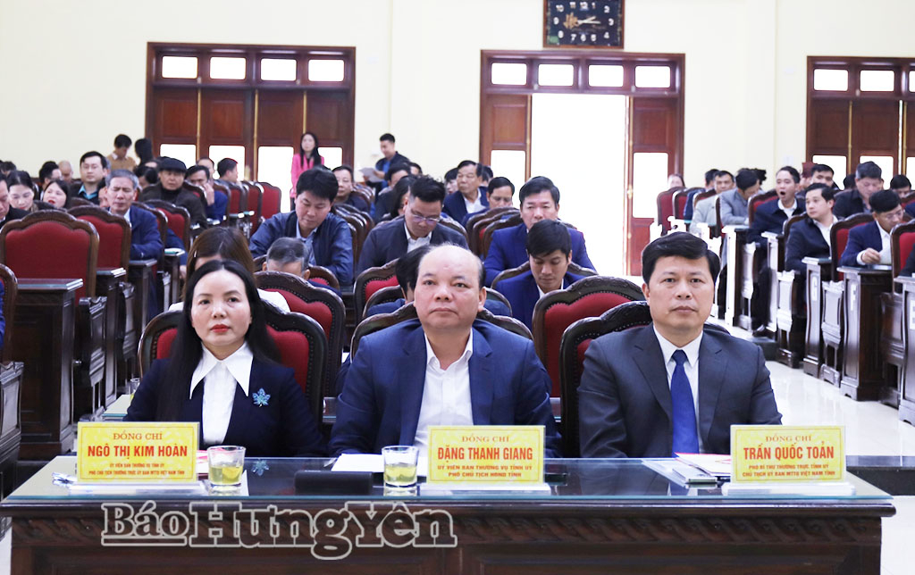 Hội nghị hiệp thương lần thứ 2 lập danh sách sơ bộ người ứng cử đại biểu Quốc hội khóa XVI và đại biểu HĐND tỉnh Hưng Yên khóa XVIII, nhiệm kỳ 2026 - 2031