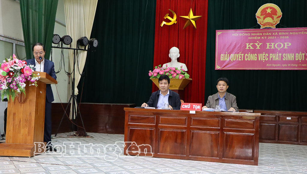 HĐND xã Bình Nguyên: Quyết định một số công việc phát sinh đột xuất
