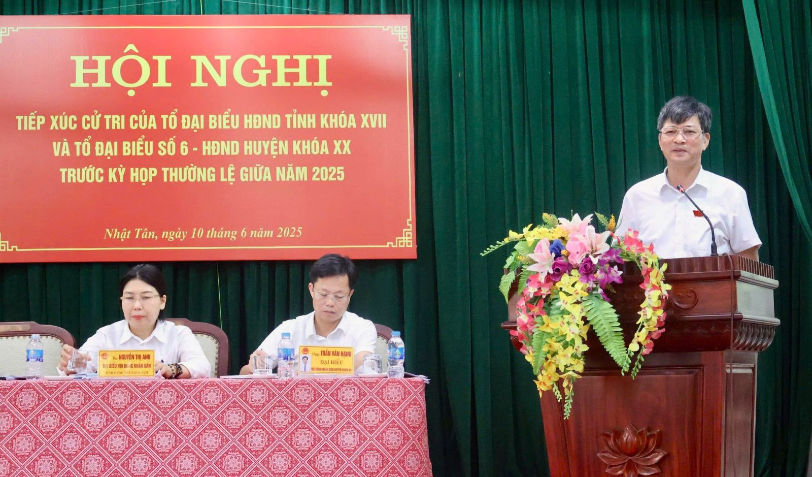 Tổ đại biểu HĐND tỉnh số 02 tiếp xúc cử tri tại huyện Tiên Lữ