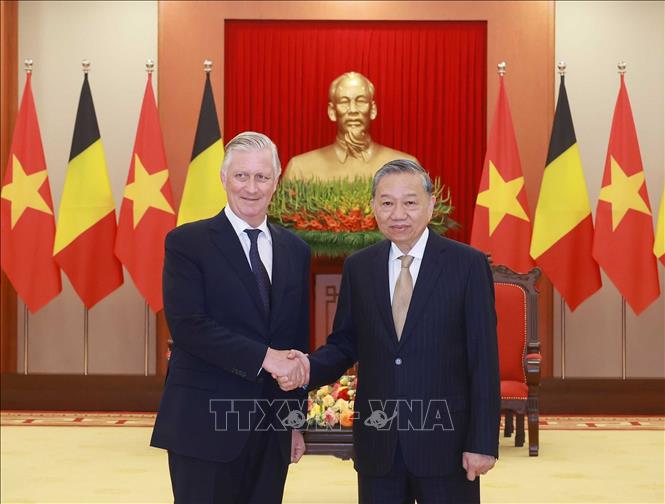 Tổng Bí thư Tô Lâm tiếp Nhà Vua Bỉ