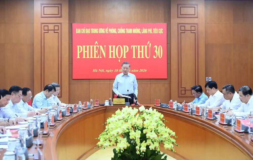 Phiên họp thứ 30 của Ban Chỉ đạo Trung ương về phòng, chống tham nhũng, lãng phí, tiêu cực
