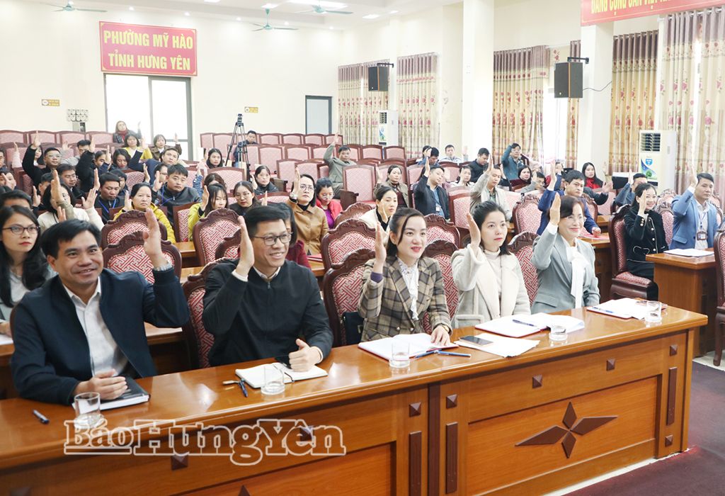 Phường Mỹ Hào: Lấy ý kiến nơi công tác đối với người tham gia ứng cử đại biểu HĐND các cấp