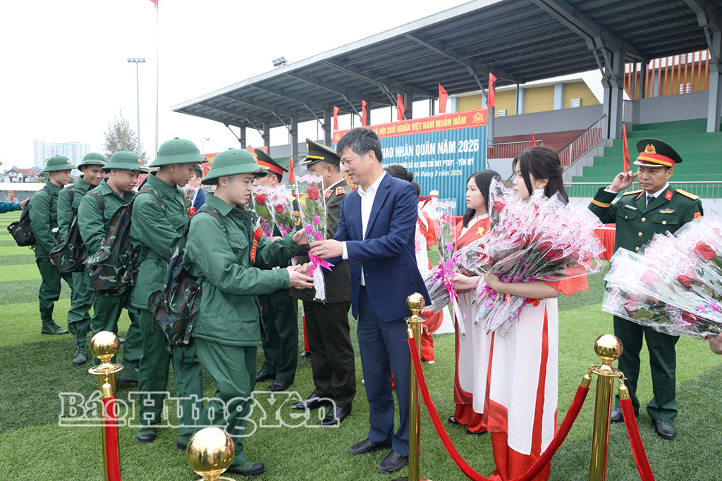 Ban Chỉ huy Phòng thủ khu vực 1 – Yên Mỹ tổ chức lễ giao nhận quân năm 2026