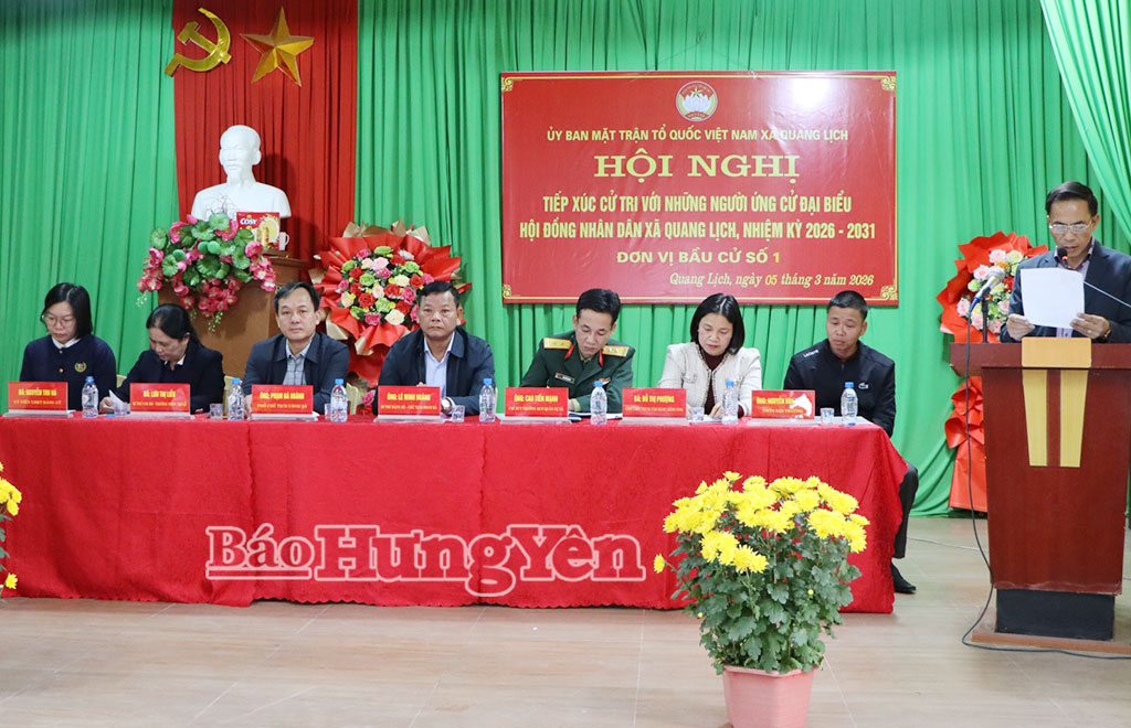 Hội nghị tiếp xúc giữa cử tri với người ứng cử đại biểu HĐND xã nhiệm kỳ 2026 - 2031