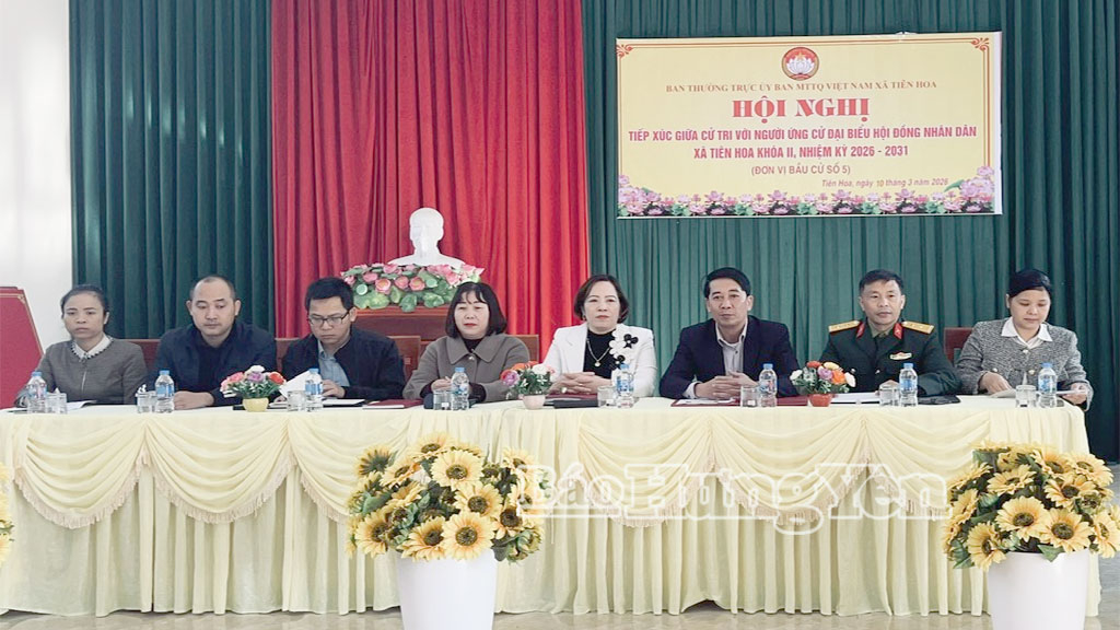 Hội nghị tiếp xúc giữa cử tri với người ứng cử đại biểu HĐND xã Tiên Hoa nhiệm kỳ 2026 – 2031, đơn vị bầu cử số 5