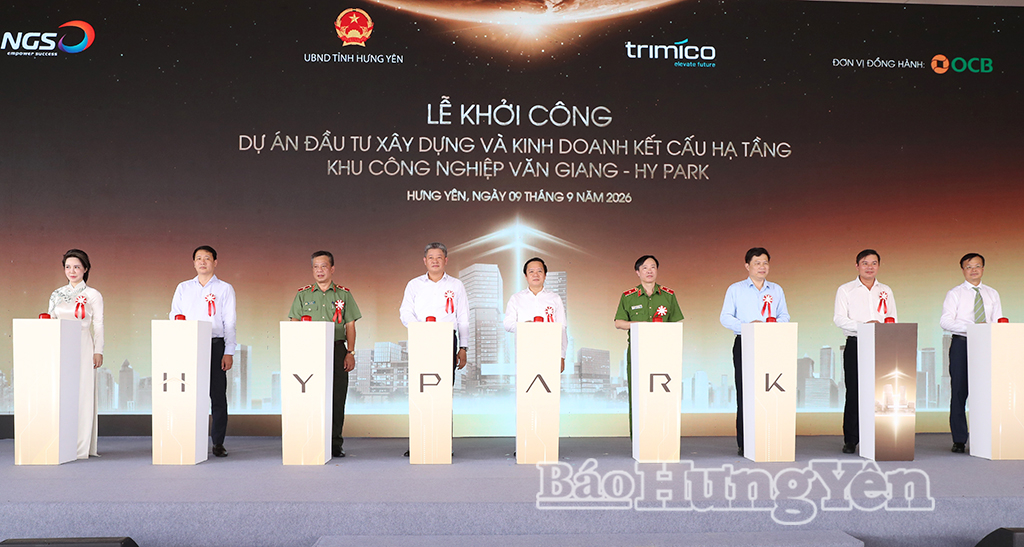 Khởi công Dự án đầu tư xây dựng và kinh doanh kết cấu hạ tầng Khu công nghiệp Văn Giang