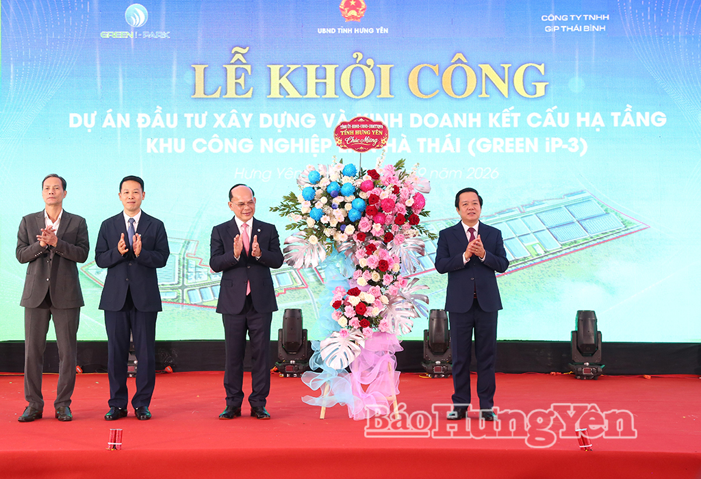 Khởi công Dự án đầu tư xây dựng và kinh doanh kết cấu hạ tầng Khu công nghiệp Liên Hà Thái (Green iP-3)