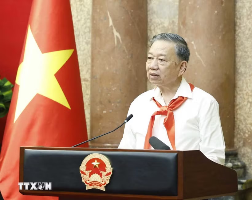 Tổng Bí thư, Chủ tịch nước Tô Lâm gặp mặt 85 đội viên tiêu biểu toàn quốc