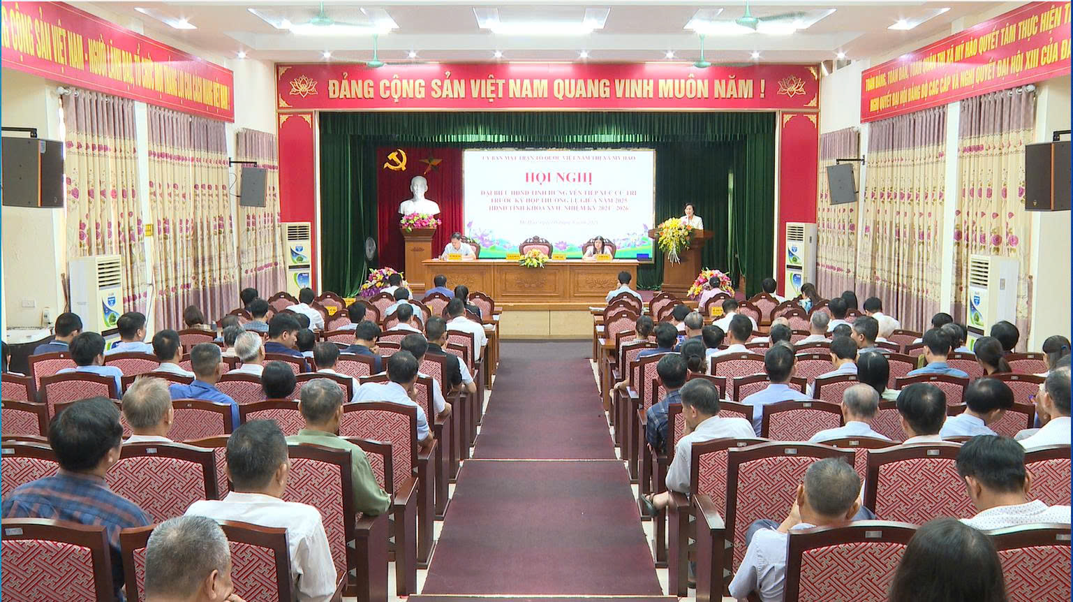 Tổ đại biểu HĐND tỉnh tiếp xúc cử tri thị xã Mỹ Hào trước Kỳ họp thường lệ giữa năm 2025 của HĐND tỉnh khóa XVII