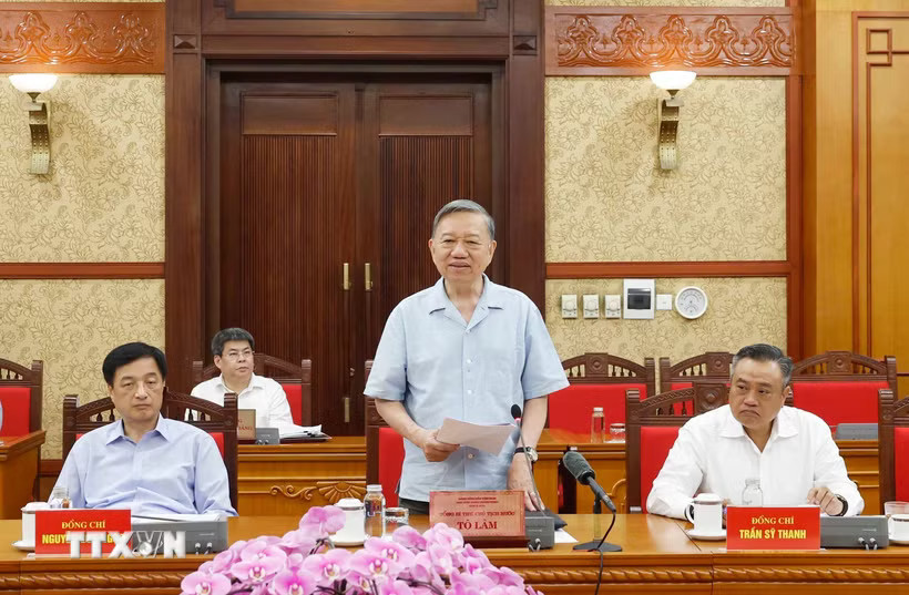 Tổng Bí thư, Chủ tịch nước Tô Lâm làm việc với Ban Thường vụ Đảng ủy Thanh tra Chính phủ