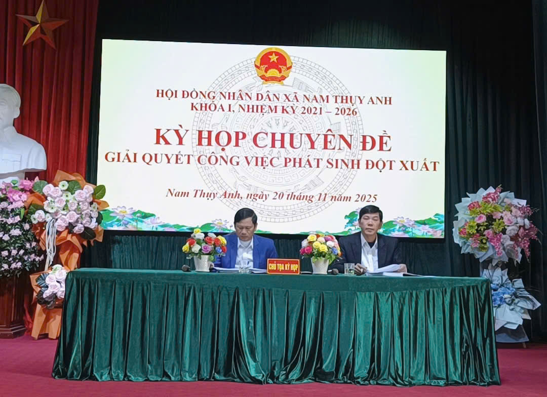 Hội đồng nhân dân xã Nam Thuỵ Anh tổ chức kỳ họp chuyên đề giải quyết công việc phát sinh