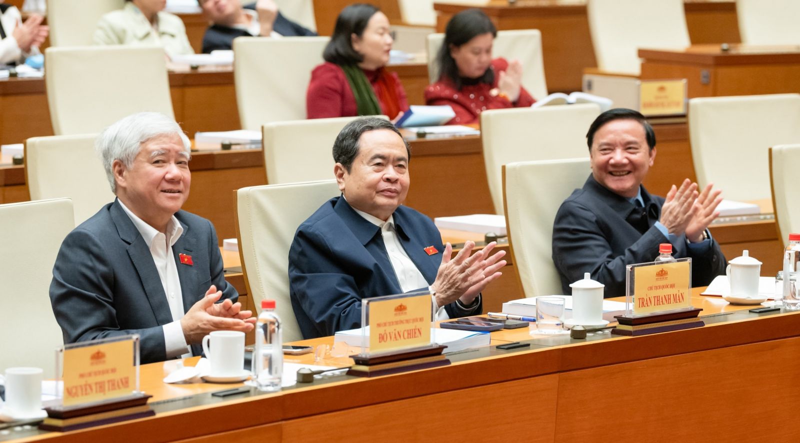 Chủ tịch Quốc hội Trần Thanh Mẫn dự Hội nghị lấy ý kiến cử tri nơi công tác với 122 người được giới thiệu ứng cử đại biểu Quốc hội chuyên trách ở Trung ương