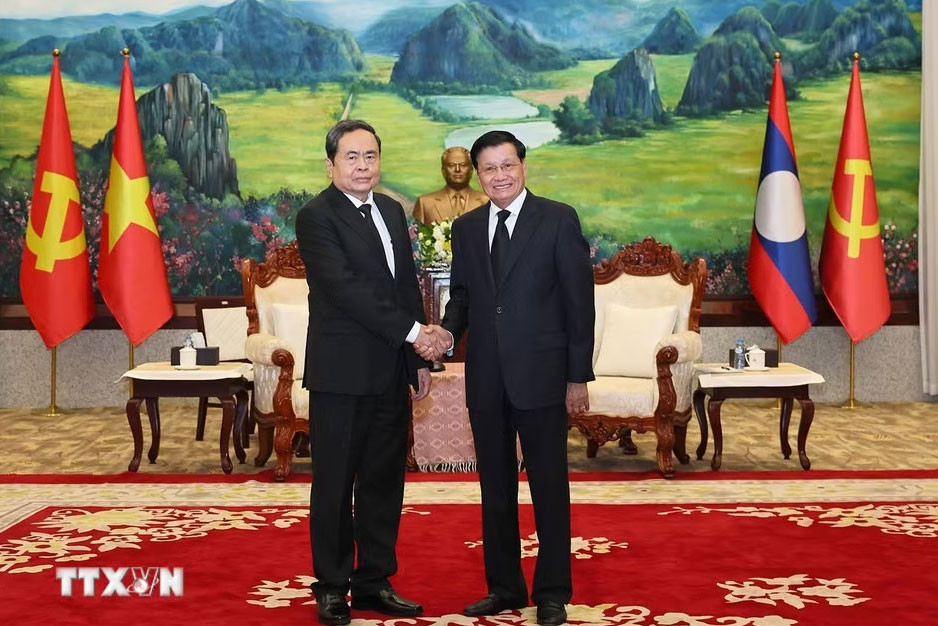 Chủ tịch Quốc hội Trần Thanh Mẫn hội kiến Tổng Bí thư, Chủ tịch nước Lào
