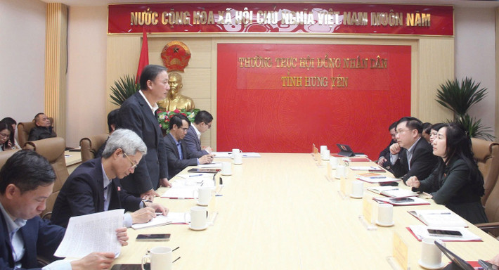 Đoàn khảo sát của Ủy ban Kinh tế và Tài chính làm việc với UBND tỉnh Hưng Yên