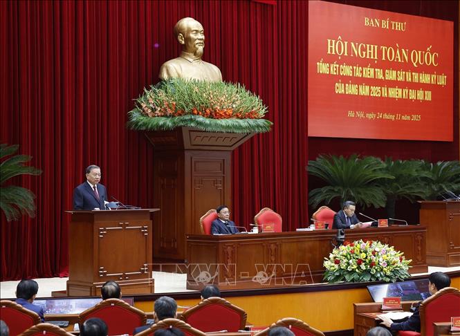 Tổng Bí thư Tô Lâm: Không để có 'khoảng trống', 'vùng tối' mà công tác kiểm tra, giám sát của Đảng không vươn tới được