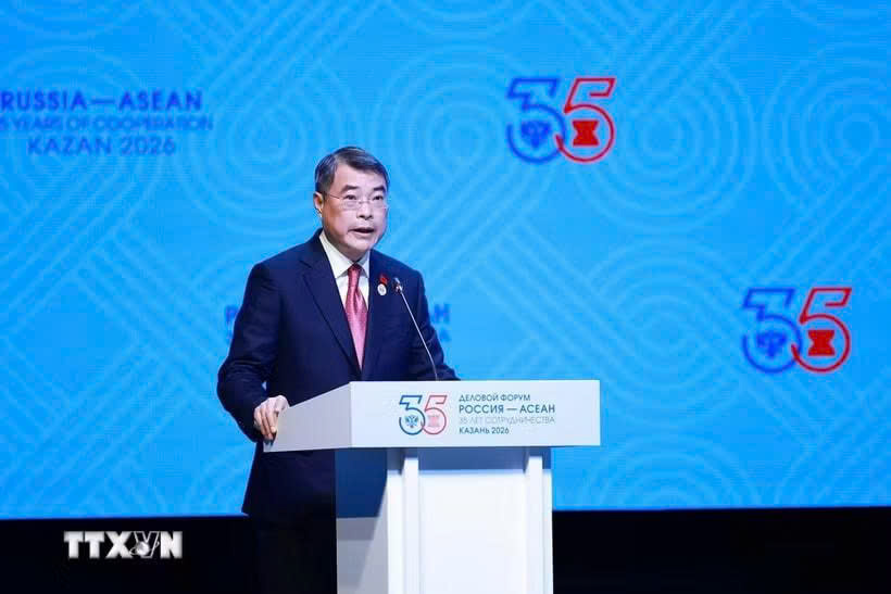 Thủ tướng Lê Minh Hưng phát biểu tại Diễn đàn Kinh doanh ASEAN - Nga