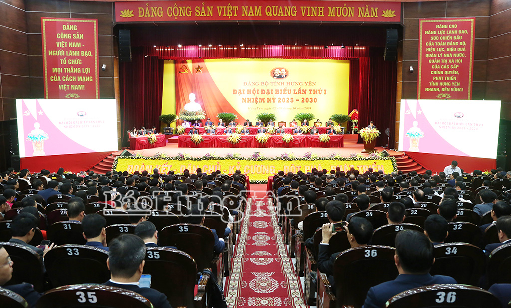 Ngày làm việc thứ nhất Đại hội Đảng bộ tỉnh Hưng Yên khoá I, nhiệm kỳ 2025-2030