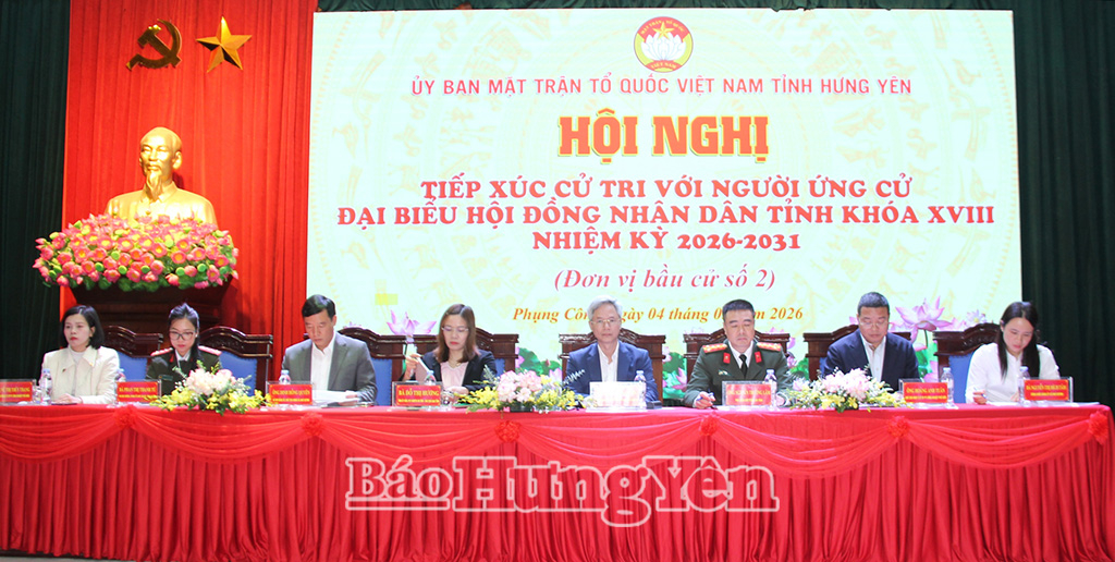 Hội nghị tiếp xúc giữa cử tri với người ứng cử đại biểu HĐND tỉnh khoá XVIII, đơn vị bầu cử số 02