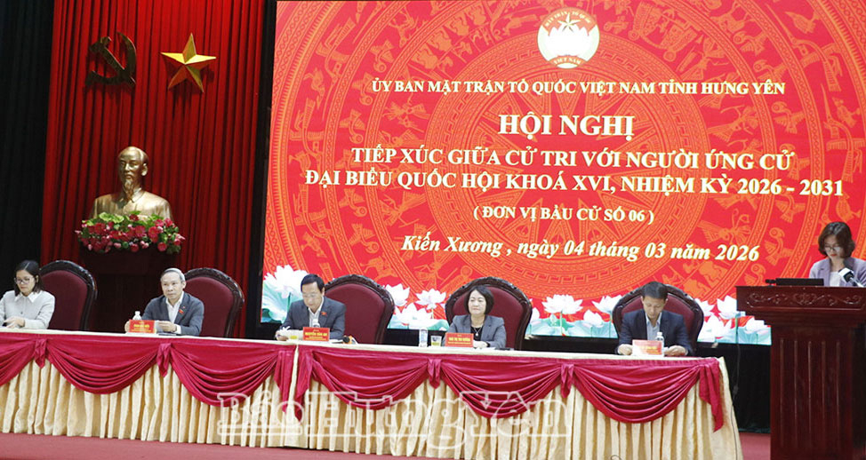 Hội nghị tiếp xúc giữa cử tri với những người ứng cử đại biểu Quốc hội khoá XVI, đơn vị bầu cử số 06