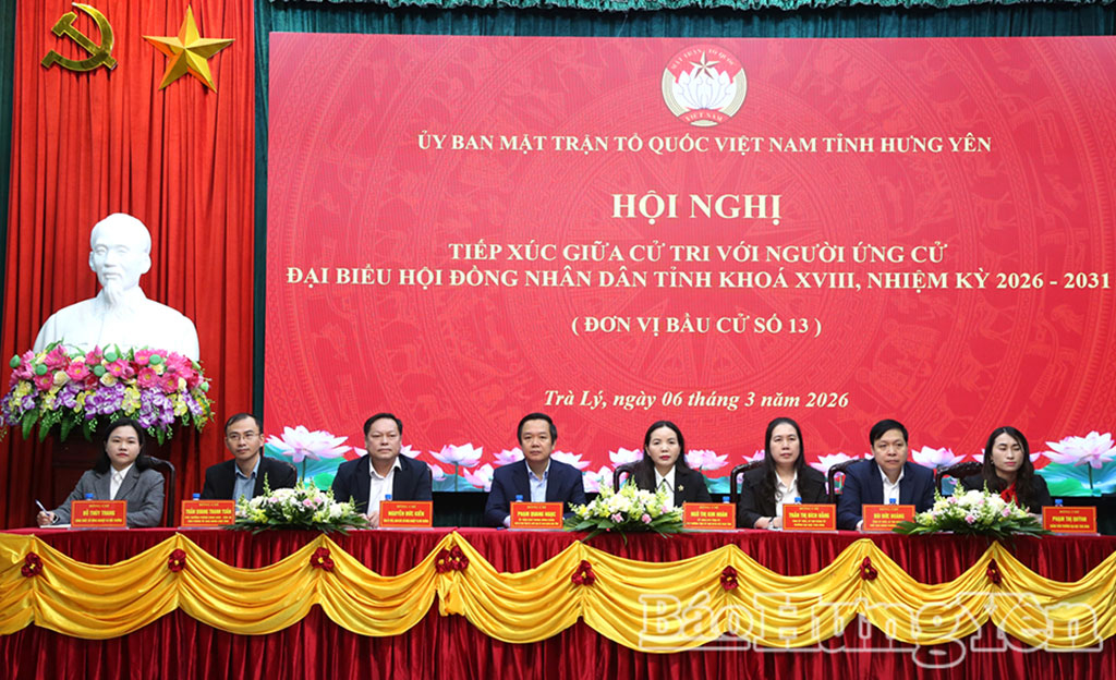 Hội nghị tiếp xúc giữa cử tri và người ứng cử đại biểu HĐND tỉnh khoá XVIII, nhiệm kỳ 2026-2031 tại Đơn vị bầu cử số 13