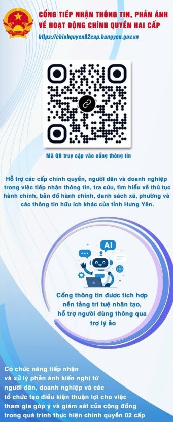 Cổng tiếp nhận thông tin, phản ánh về hoạt động chính quyền 2 cấp