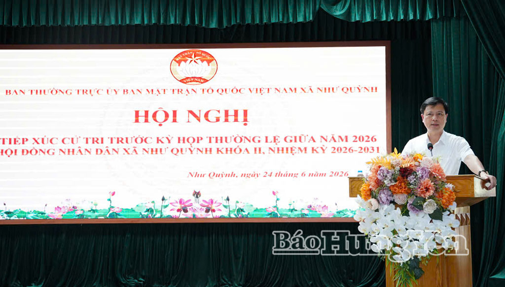 Cử tri đề nghị xã Như Quỳnh quan tâm đến công tác vệ sinh môi trường