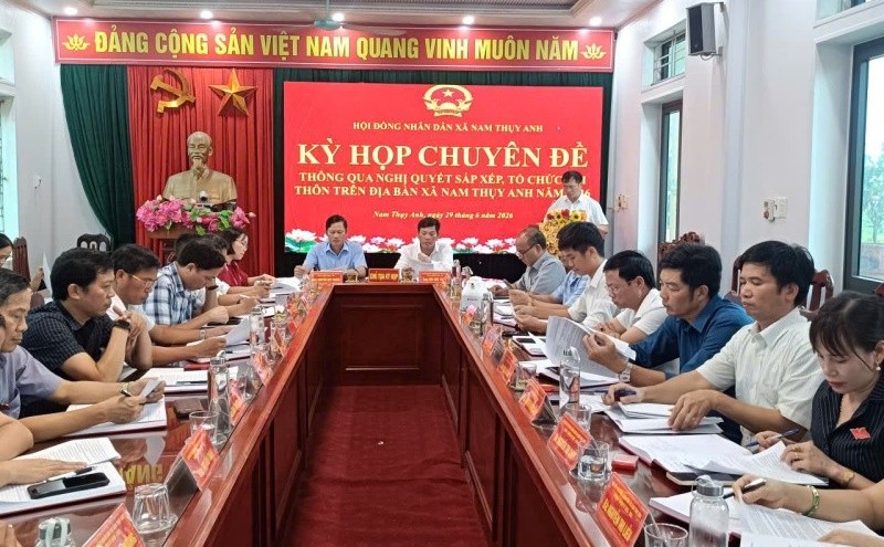 HĐND xã Nam Thụy Anh tổ chức kỳ họp chuyên đề thông qua Nghị quyết về sắp xếp, tổ chức lại thôn trên địa bàn xã Nam Thụy Anh