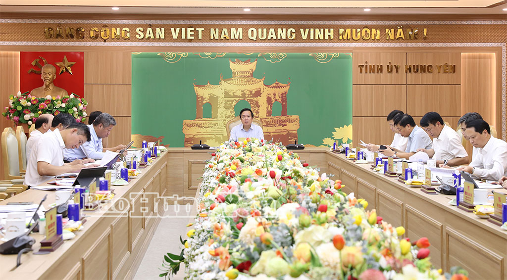 Ban Thường vụ Tỉnh ủy cho ý kiến nhiều nội dung quan trọng